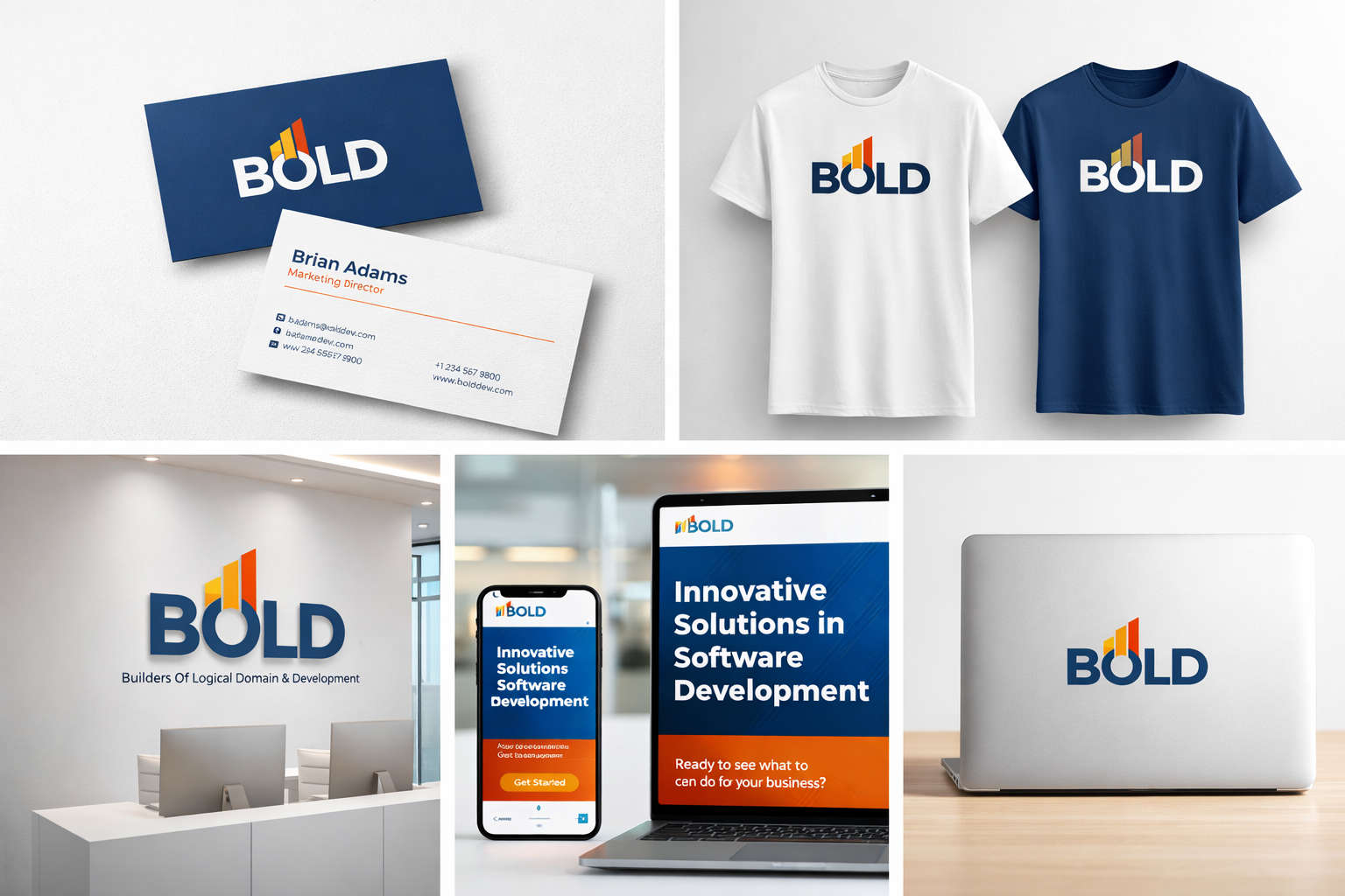 BOLD identity mockups